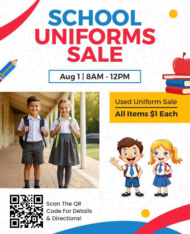School Uniform Sale Flyer Template