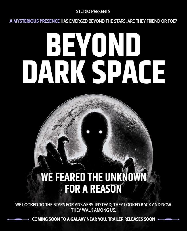 Sci-Fi Alien Thriller Movie Poster Template
