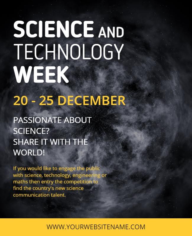 Science and Technology Week Event Flyer Template