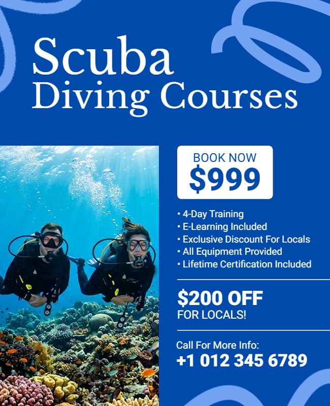 Scuba Diving Course Flyer Template
