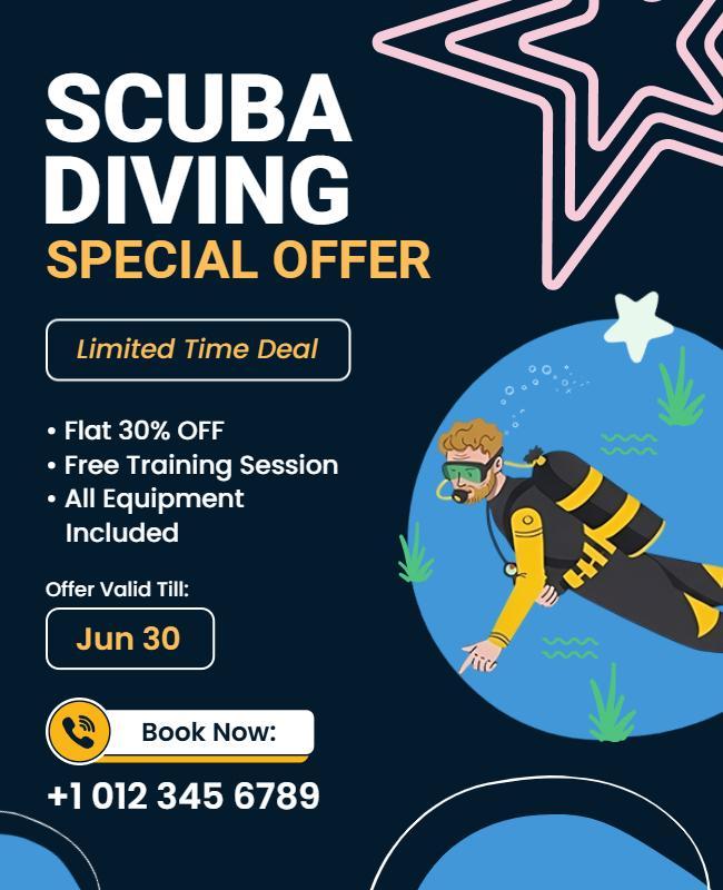 Scuba Diving Special Offer Flyer Template