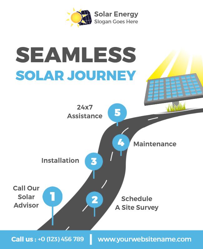 Seamless Solar Energy Service Flyer Template