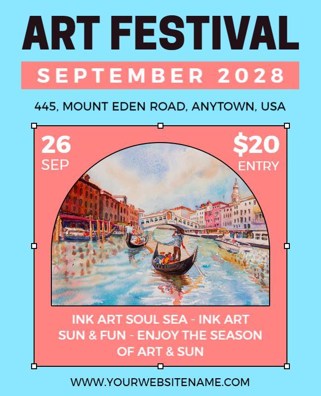 Seasonal Art Festival Event Flyer Template