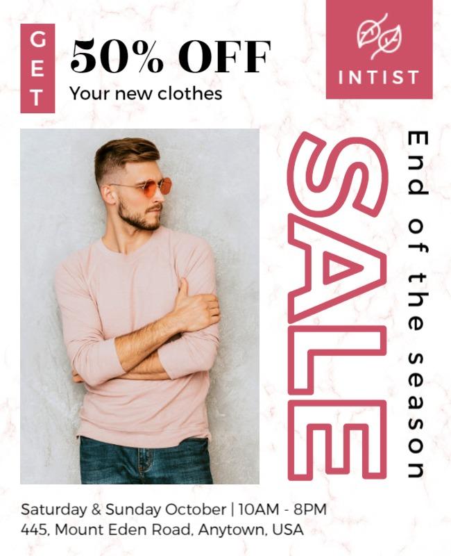 Seasonal Clothing Sale Promotion Flyer Template