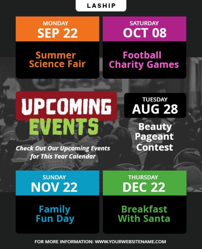 Seasonal Community Events and Activities Flyer Template