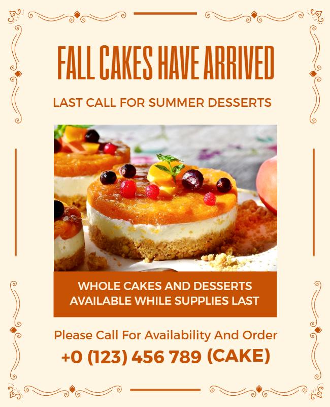 Seasonal Dessert Promotion Flyer Template