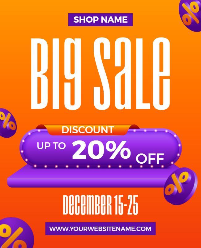 Seasonal Discount Promotion Sale Flyer Template