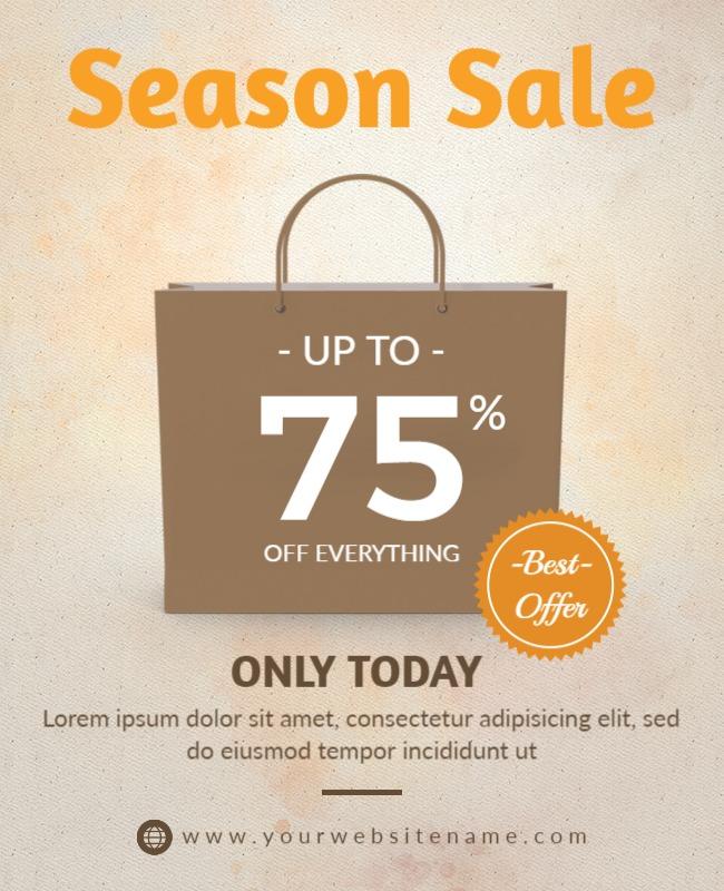 Seasonal Discount Shopping Sale Flyer Template