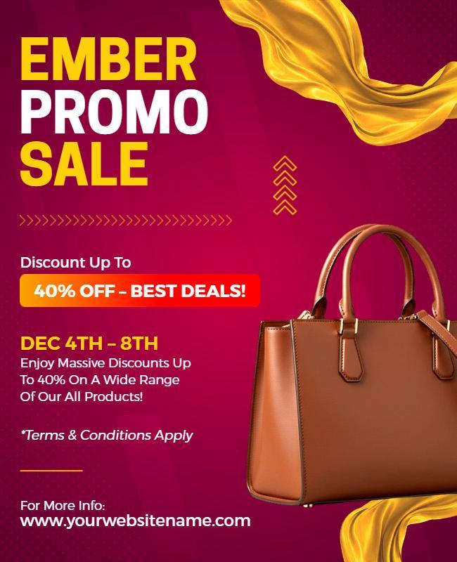 Seasonal Ember Sale Promotion Flyer Template