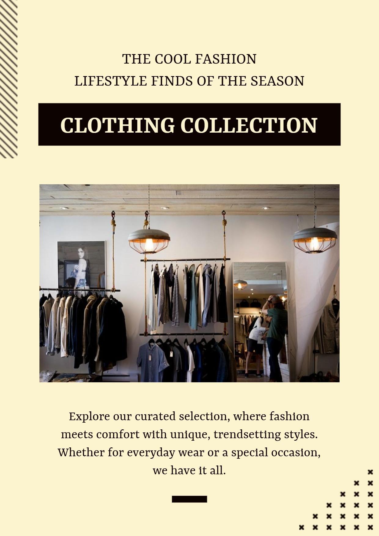 Seasonal Fashion Clothing Collection Catalog Brochure Template