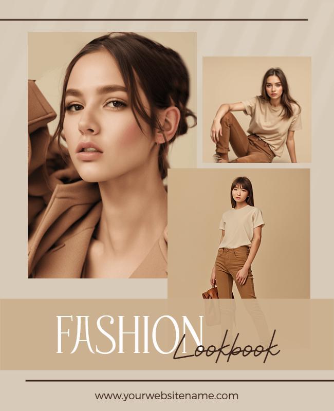 Seasonal Fashion Lookbook Promotional Flyer Template