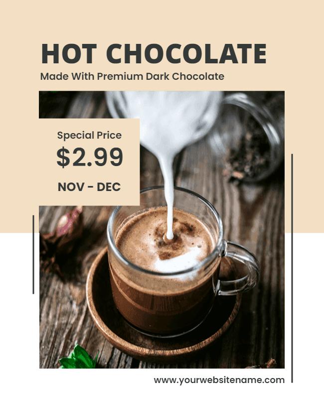 Seasonal Premium Hot Chocolate Promotion Flyer Template