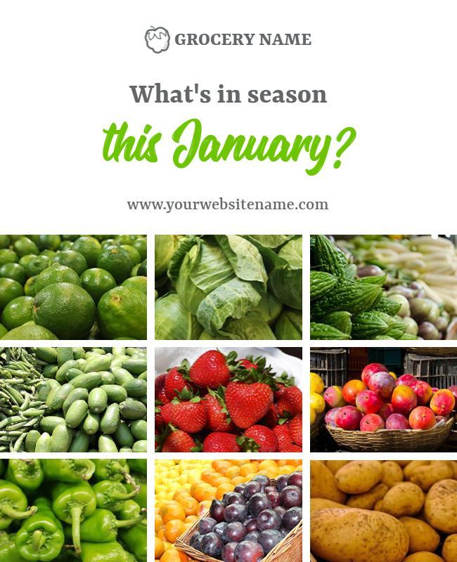 Seasonal Produce Highlights Flyer Template