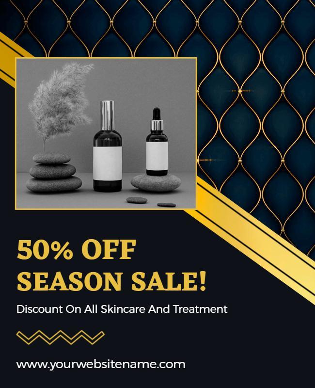 Seasonal Skincare Discount Promotion Flyer Template