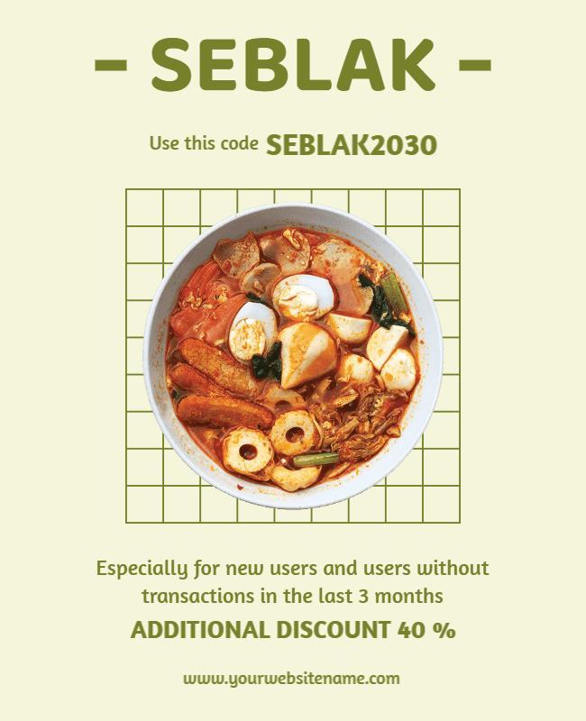 Seblak Promotional Discount Offer Flyer Template