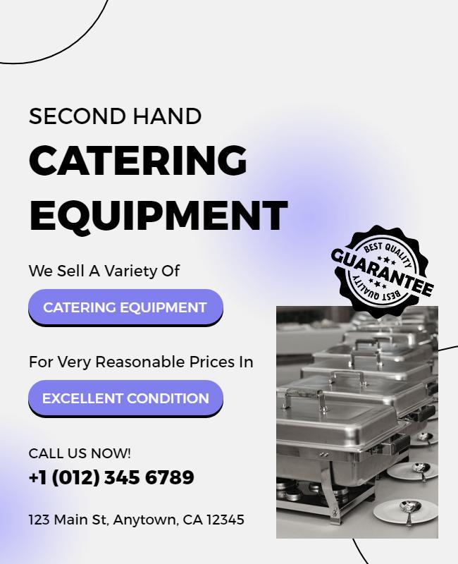 Second Hand Catering Equipment Sale Flyer Template