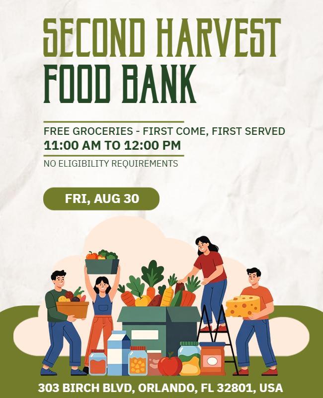Second Harvest Food Bank Event Flyer Template