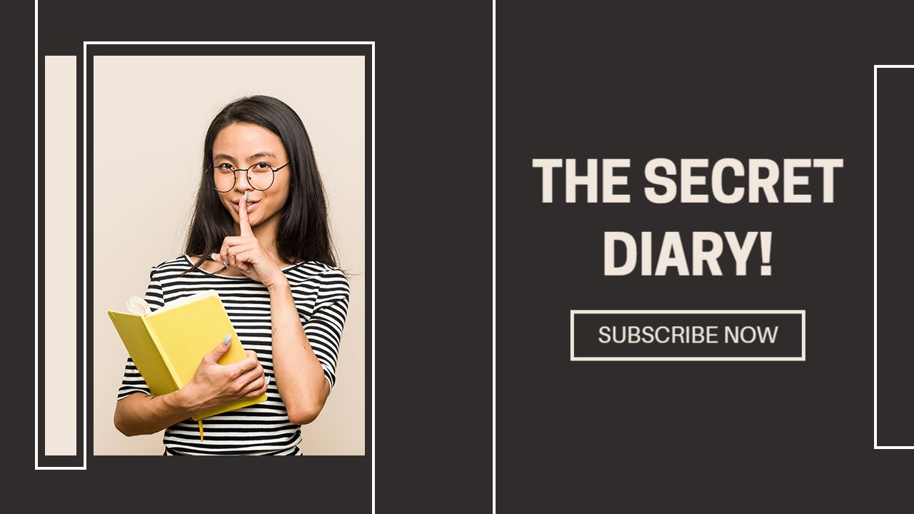Secret Diary Reveal Trendy YouTube Thumbnail Template
