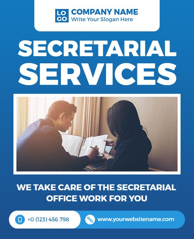 Secretarial Office Services Promotion Flyer Template