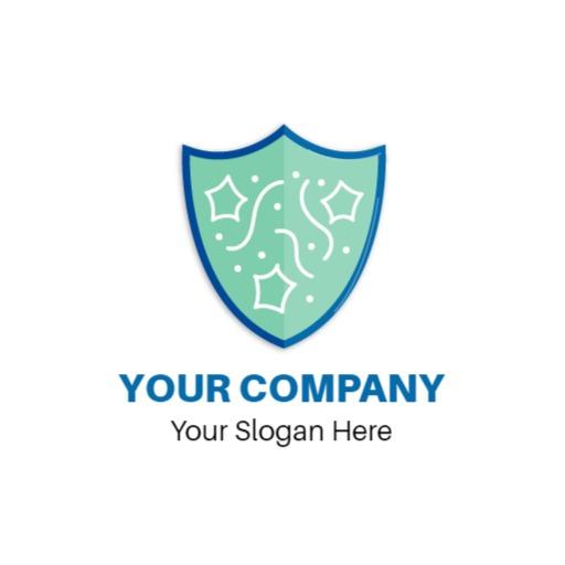 Secure and Trustworthy Blue Shield Design for Security Logo Template