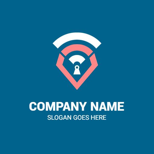 Secure Network Connectivity Symbolizing VPN Protection Logo Template