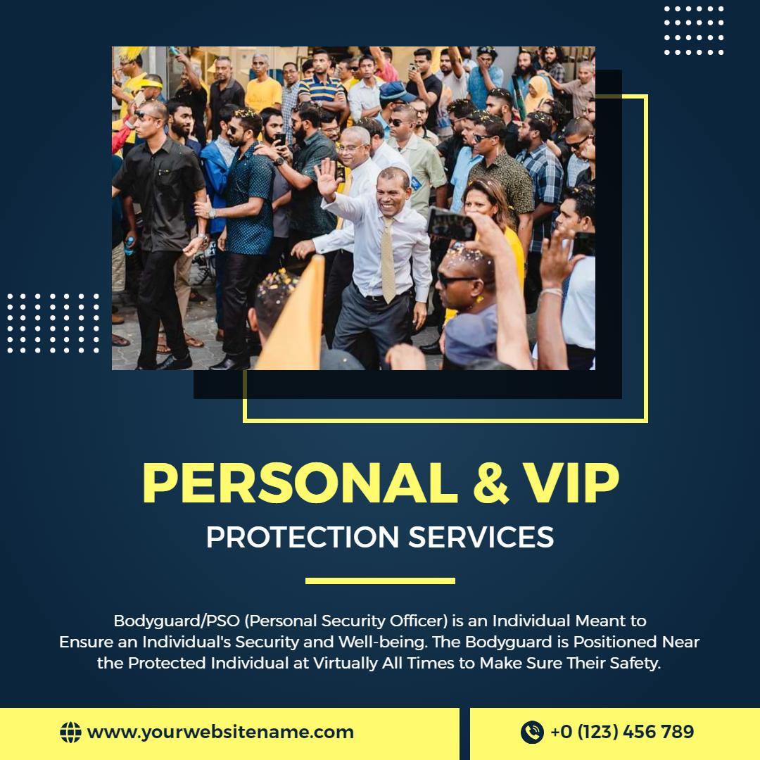 Secure Personal and VIP Protection Services Business Ad Template