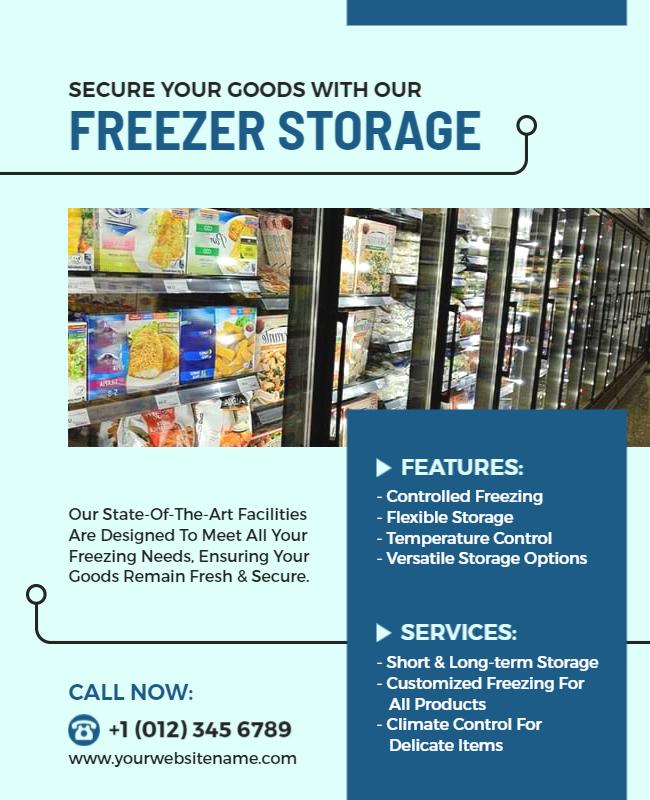 Secure Your Goods Freezer Storage Flyer Template