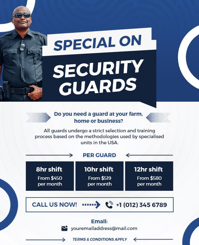 Security Guard Service Promotion Flyer Template