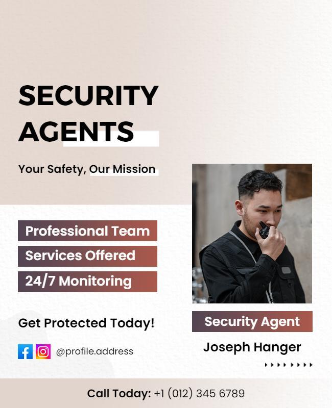 Security Services Advertisement Flyer Template