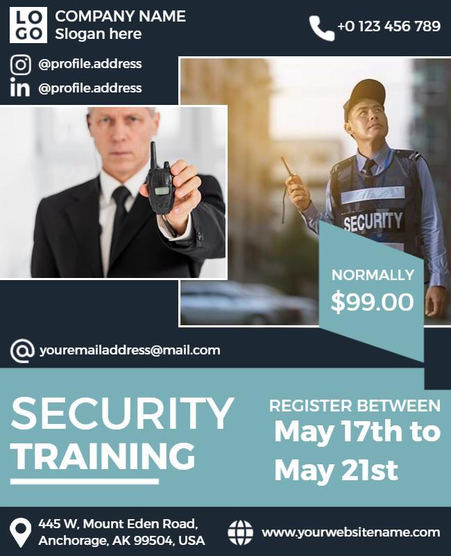 Security Training Program Announcement Flyer Template