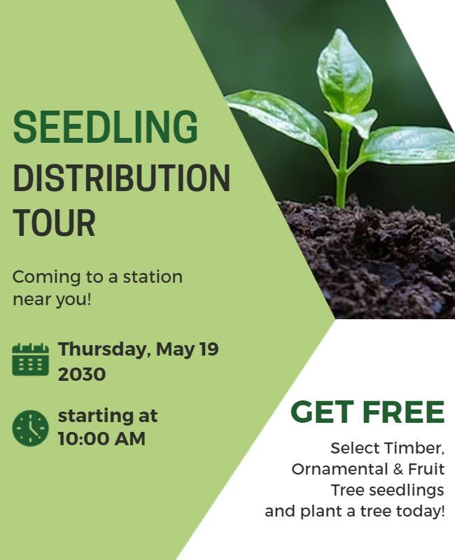 Seedling Distribution Event Flyer Template