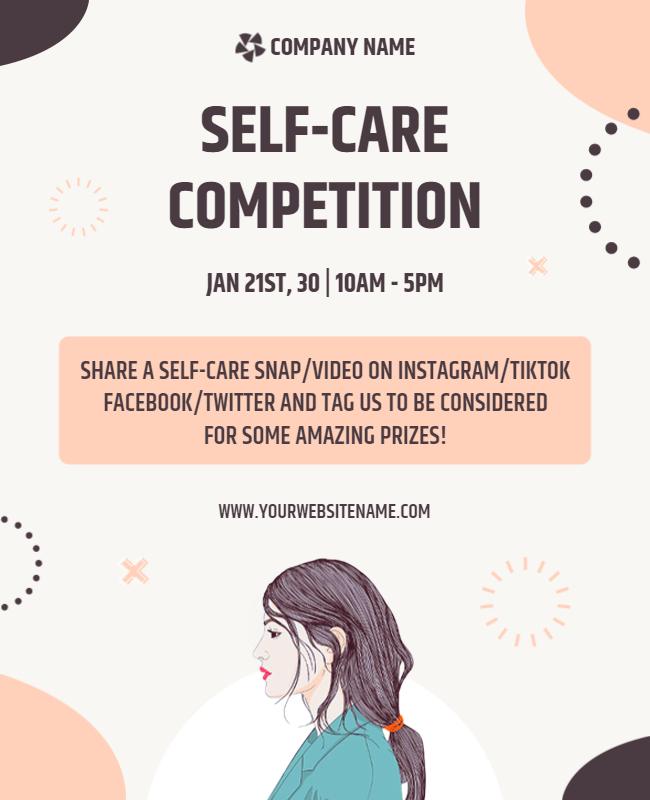 Self Care Competition Event Flyer Template