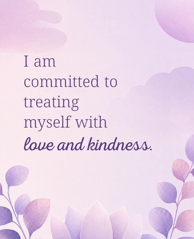 Self-Care Quote Daily Affirmation Poster Template