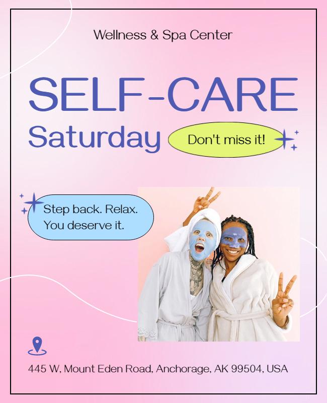 Self Care Spa Day Event Flyer Template