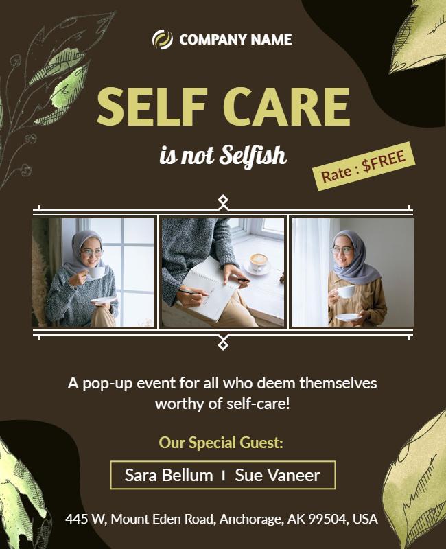 Self Care Wellness Event Flyer Template