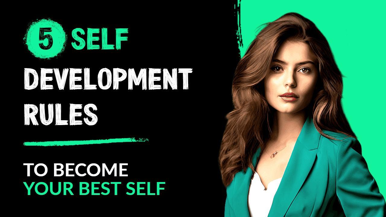 Self Development Tips for Personal Growth Trending YouTube Thumbnail Template