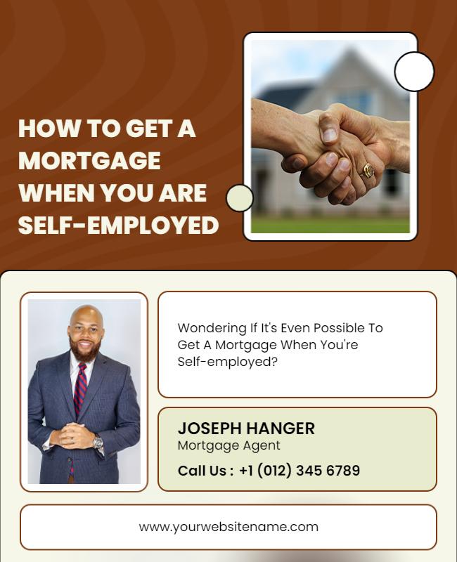 Self Employed Mortgage Assistance Flyer Template