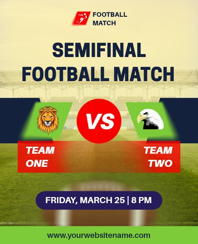 Semifinal Football Match Event Flyer Template