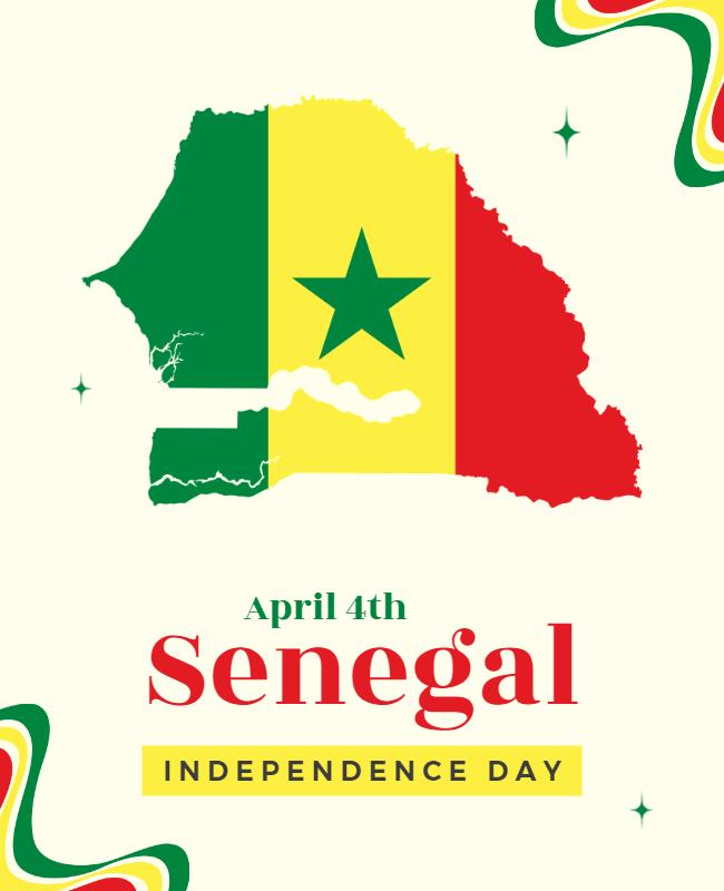 Senegal Independence Day Celebration Flyer Template