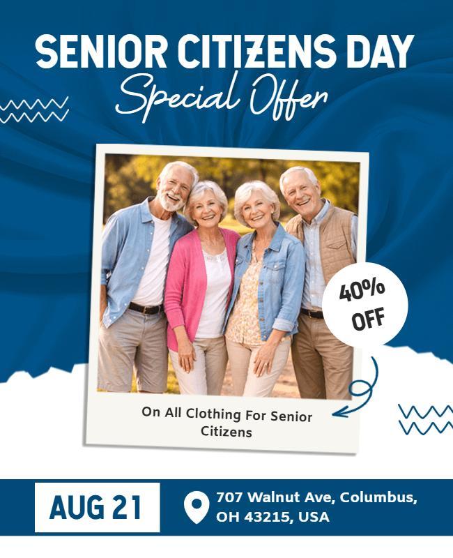 Senior Citizens Day Special Offer Poster Template