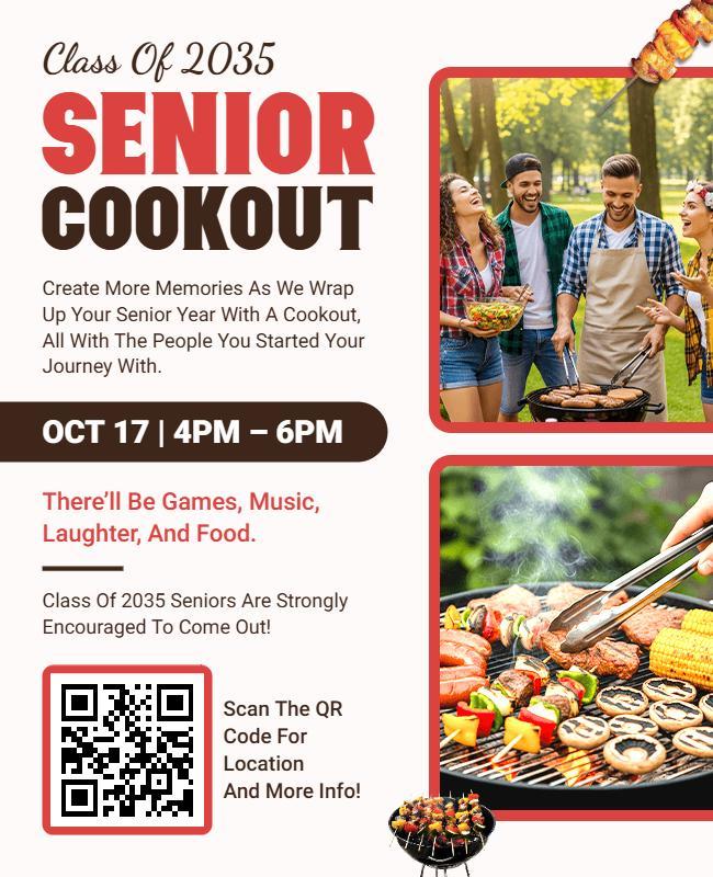 Senior Class Cookout Event Flyer Template