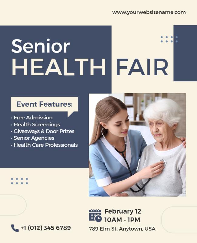 Senior Health Fair Event Flyer Template