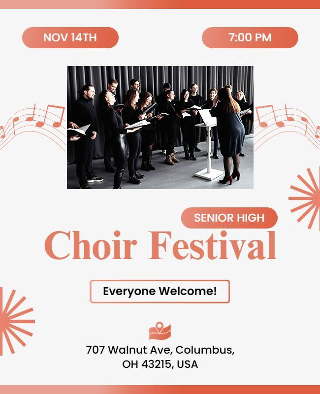 Senior High Choir Festival Event Poster Template