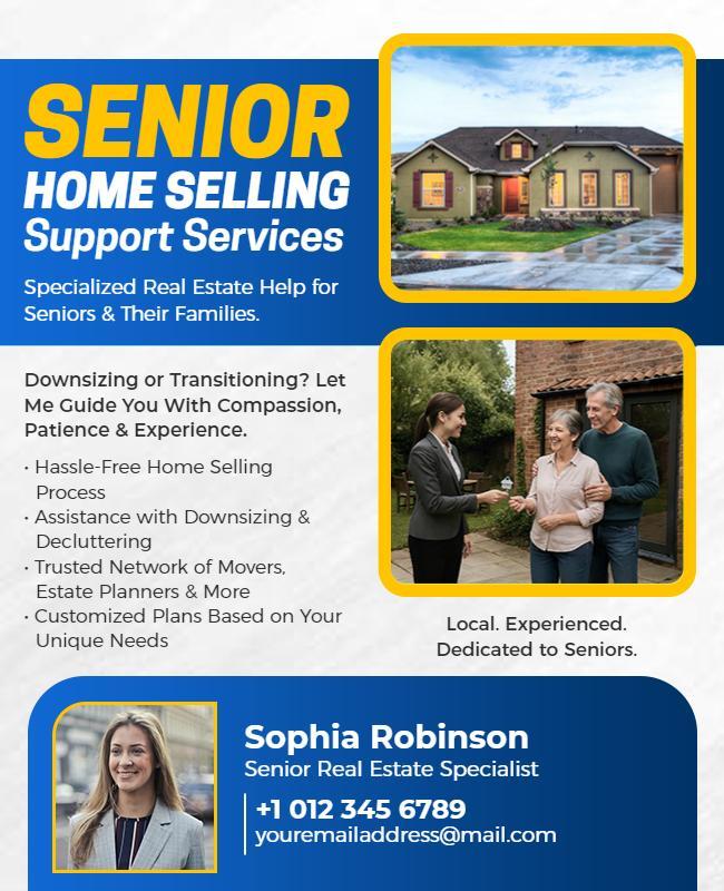 Senior Home Selling Assistance Flyer Template