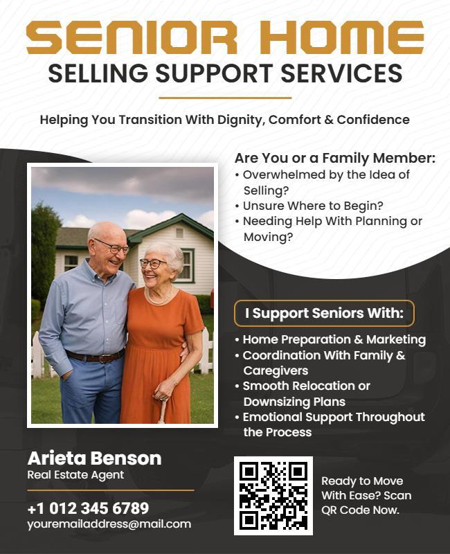Senior Home Selling Support Services Flyer Template