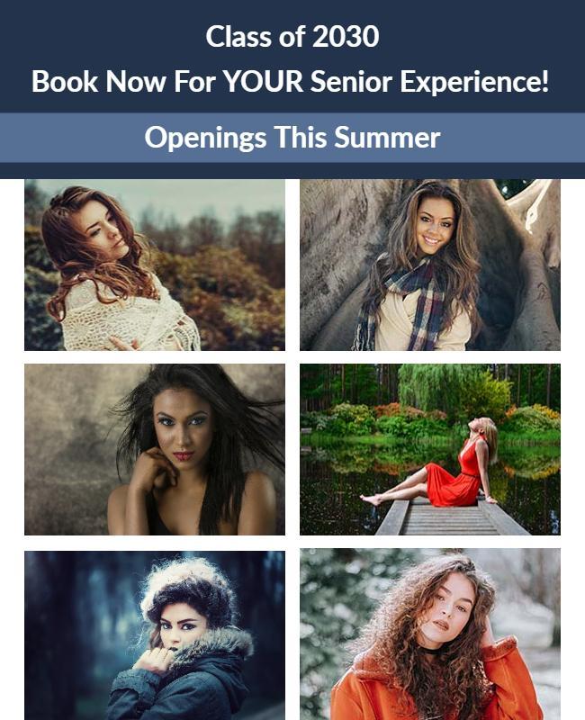 Senior Portrait Photography Promotion Flyer Template