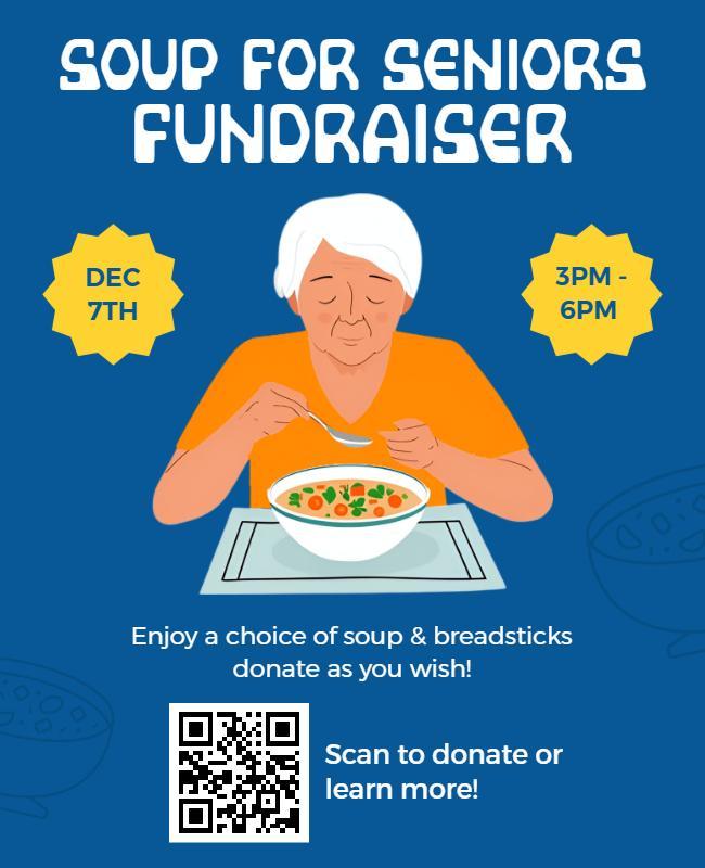 Senior Support Soup Fundraiser Flyer Template