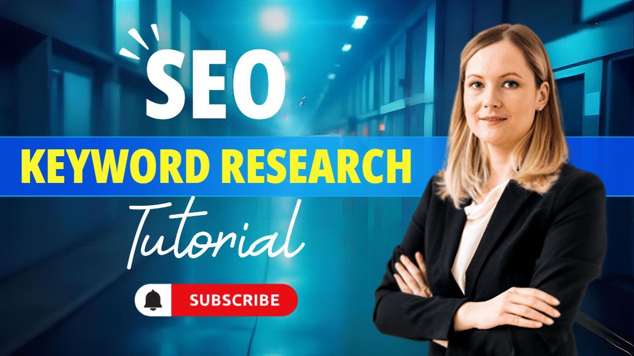 SEO Keyword Research Strategy Tutorial YouTube Thumbnail Template