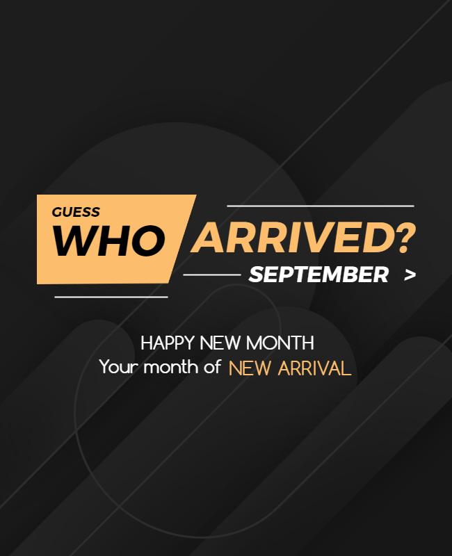 September New Arrival Announcement Flyer Template