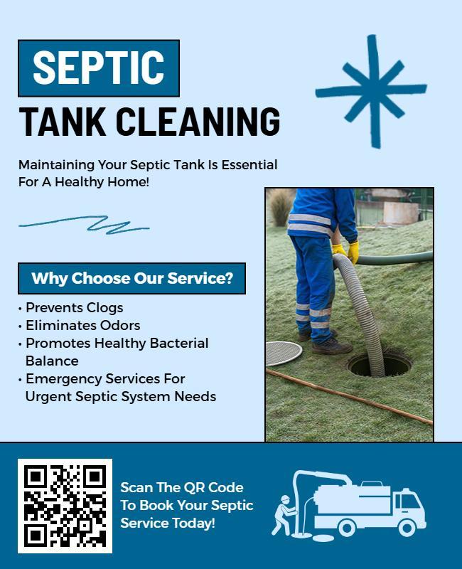 Septic Tank Cleaning Service Promotion Flyer Template